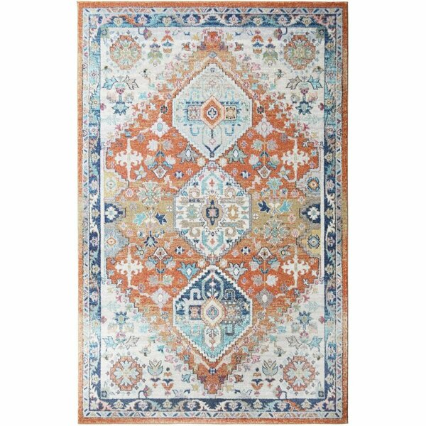 Mayberry Rug 7 ft. 10 in. x 9 ft. 10 in. Barcelona Seville Area Rug, Rust BC9367 8X10